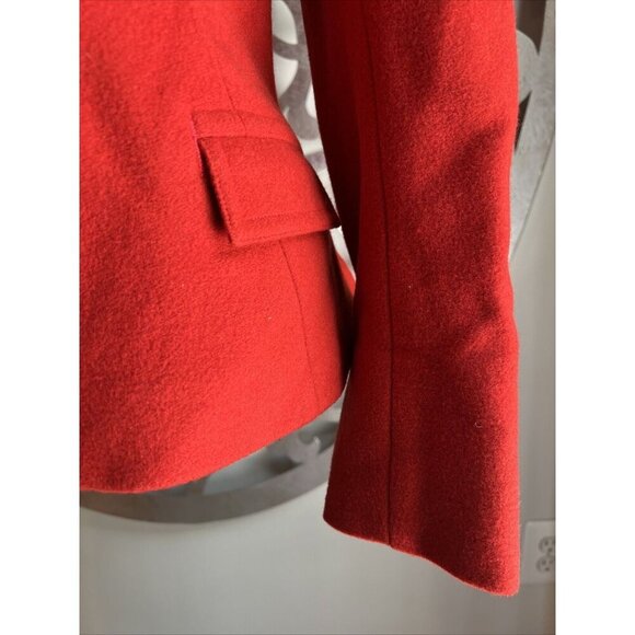 Ralph Lauren Blue Label Womens Jacket Size 8 Orange Wool Gold Buttons - Picture 4 of 10